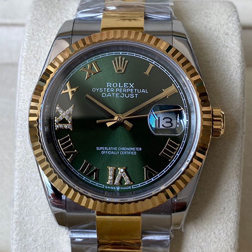 池袋ロレックススーパーコピー時計(N品)の一番人気 デイトジャスト M126233-0026 オリーブグリーンVI IXダイヤ 36mm