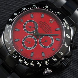 【高級腕時計】ROLEX デイトナコピー時計 43mm Asian 21600振動 自動巻き レッドダイヤル ルーレット刻印