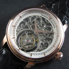 魅力が満載 Vacheron Constantinスーパーコピー時計 トゥールビヨン搭載 42ミリ 手巻き ピンクゴールド