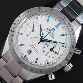 愛用腕時計 オメガ スピードマスター57 クロノグラフ, Asian 7750搭載 ! ホワイト カレンダー  硬質クリスタル