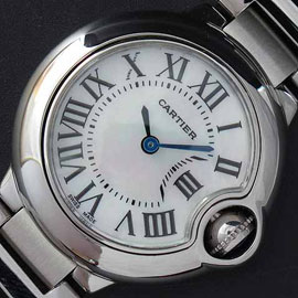 腕時計直営店カルティエ バロンブルー(レディース316F素材)