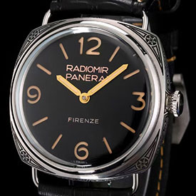 優秀店舗 PANERAI コピー時計 ラジオミール フィレンツェ 3デイズPAM604(手巻き) 47mm Cal.P.3000 ブラック