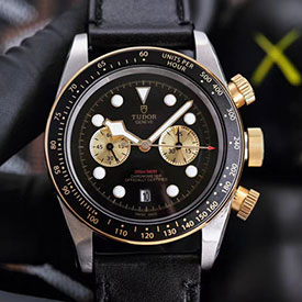 チュードルコピー時計最新入荷  ブラックベイ クロノ S&G M79363N ブラック/ゴールド